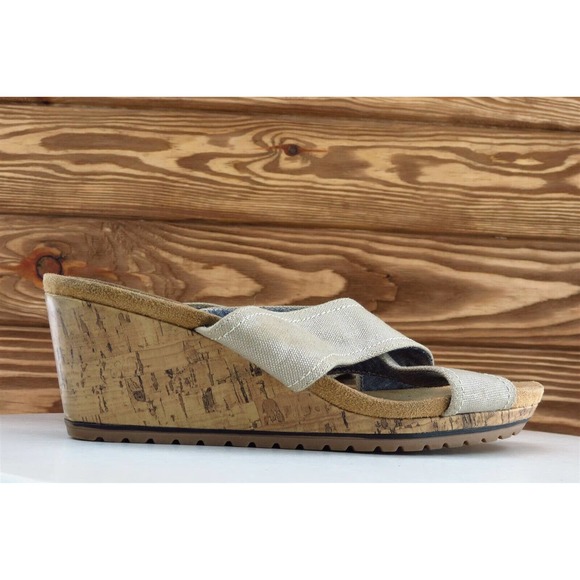 Dr. Scholl's Sz 8.5 M Brown Slide Fabric Women Sandals - Picture 4 of 8